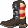 Durango Lil' Rebel by Big Kids' Flag Western Boot, BROWN/UNION FLAG, M, Size 5 DBT0160